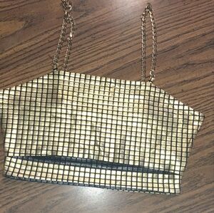 NWOT Gold and Black Chain Strap Cami Top